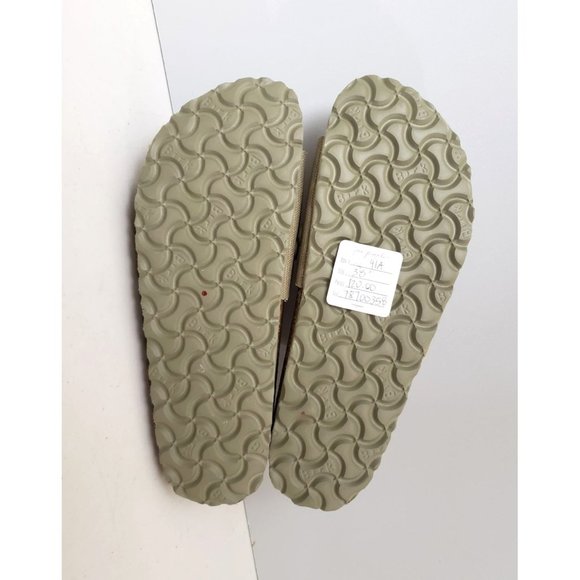 Birkenstock Madrid Big Buckle Sandals Vegan Textile Faded Khaki Narrow width - Picture 5 of 5